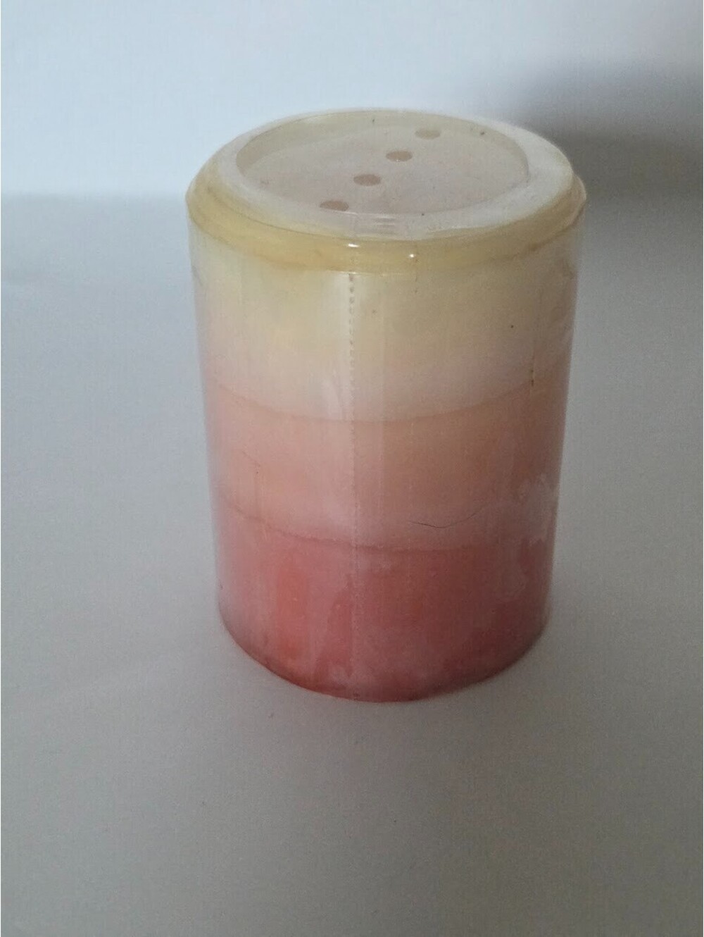 Pier 1 Pink Champagne Scented Candle 3x4 Gradient Pillar Wax Vietnam